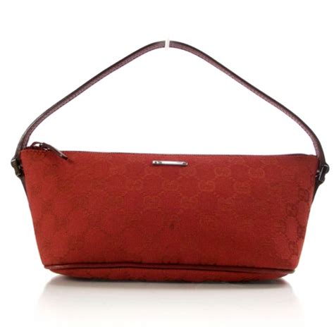 gucci monogram pochette red leather|GUCCI Monogram Pochette Red 15849 .